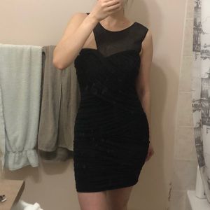 BCBG Ruched Bodycon Dress